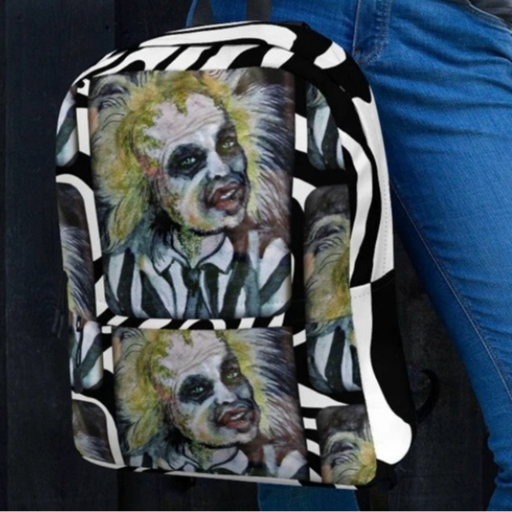 Beetlejuice Black White Backpack